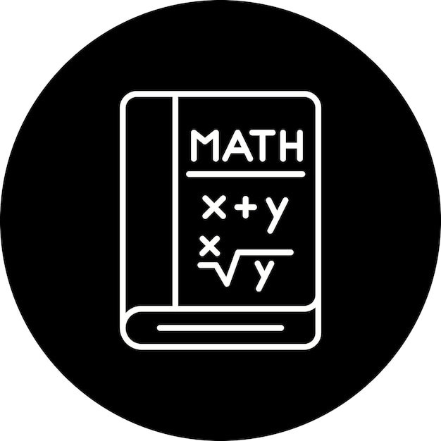 El icono del libro de matemáticas