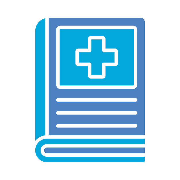 Icono de un libro médico
