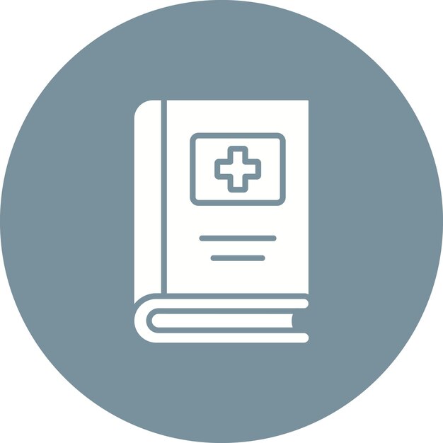 Icono de un libro médico