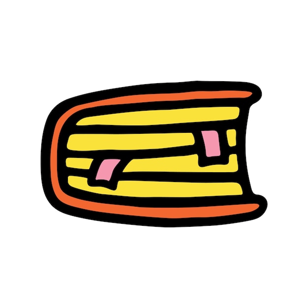 Icono de libro o cuaderno de Doodle con marcador dibujado a mano con pluma