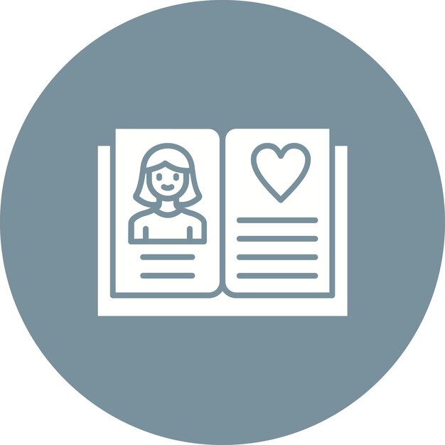 El icono del libro de recortes
