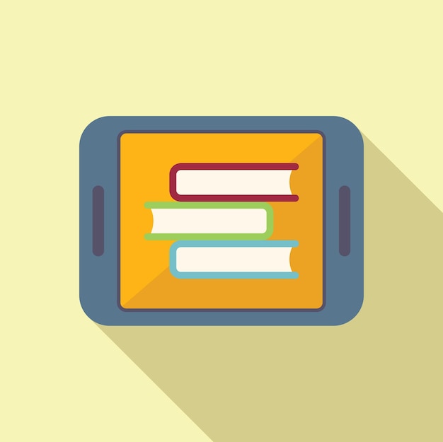Icono de libro de tableta vector plano Personas en línea Clase de escuela