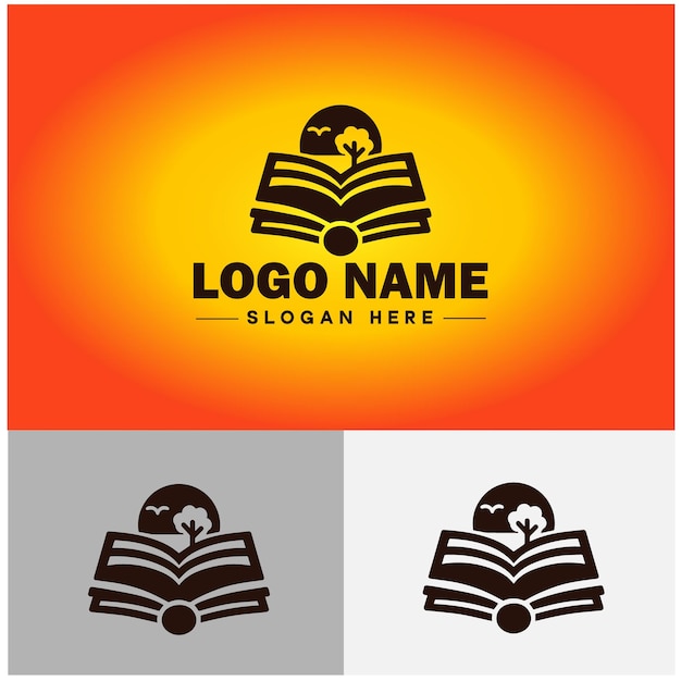 icono de libro tienda de libros biblioteca logotipo de aprendizaje educativo tienda de conocimiento signo de símbolo abierto