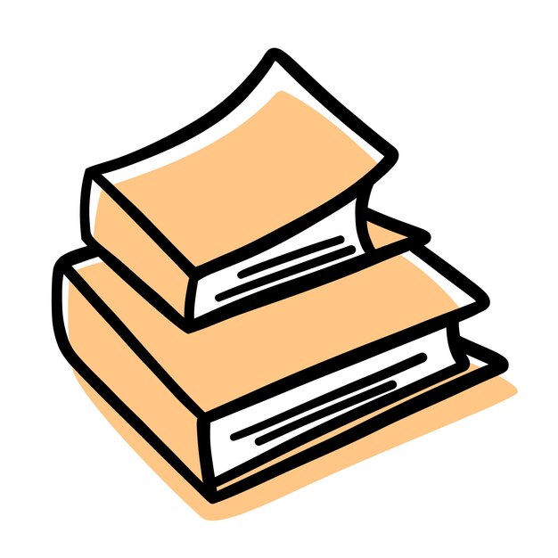 Icono de libro vectorial El logotipo es una pila de libros Una pila de álbumes Un libro de arte Hobby Reading
