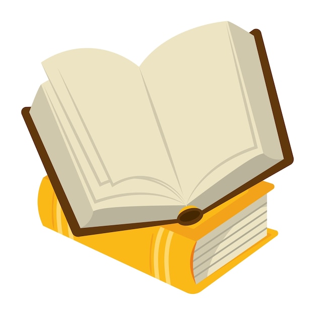 Vector icono de los libros de aprendizaje