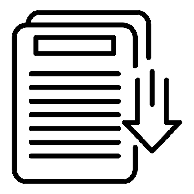 Icono de libros electrónicos escolares Icono de vector de libros electrónicos escolares de esquema para diseño web aislado sobre fondo blanco