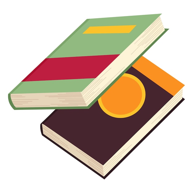Icono de libros vectoriales concepto de aprendizaje o educación símbolo educativo dibujado a mano para los amantes de los libros