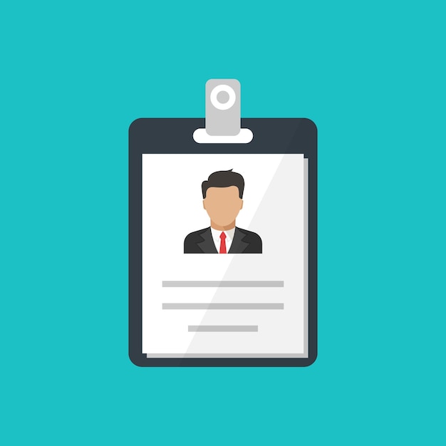 Icono de licencia de conducir en estilo plano Ilustración de vector de documento de identificación sobre fondo aislado