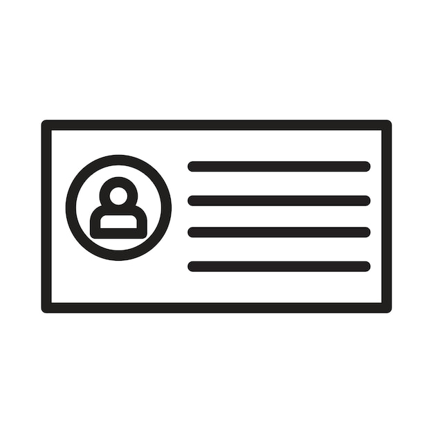 icono de licencia Logotipo vectorial de arte de línea negra