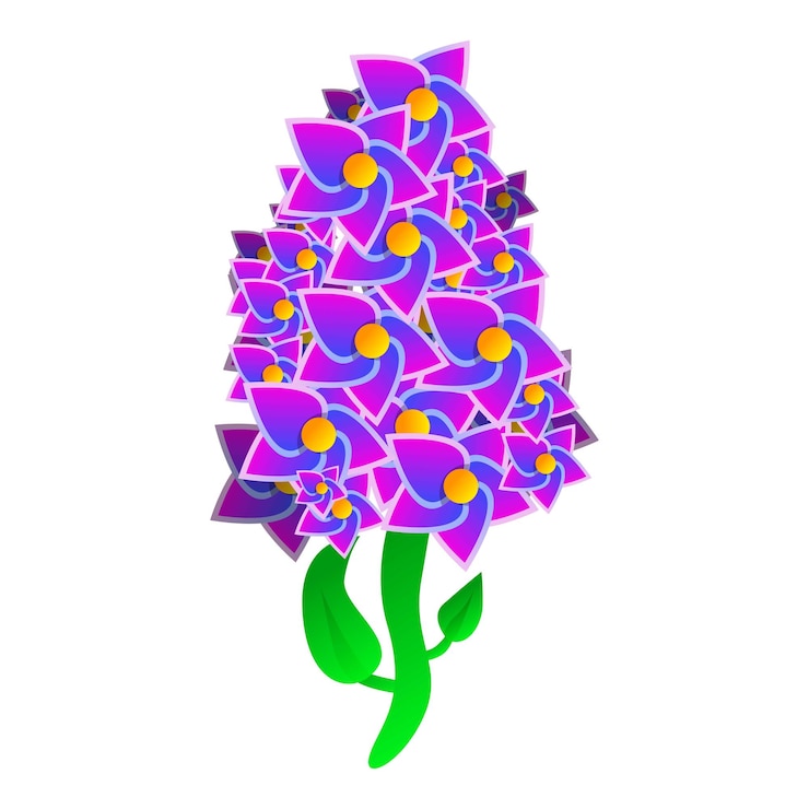 Vector icono de lila violeta icono vectorial de lira violeta para el diseño web aislado sobre fondo blanco