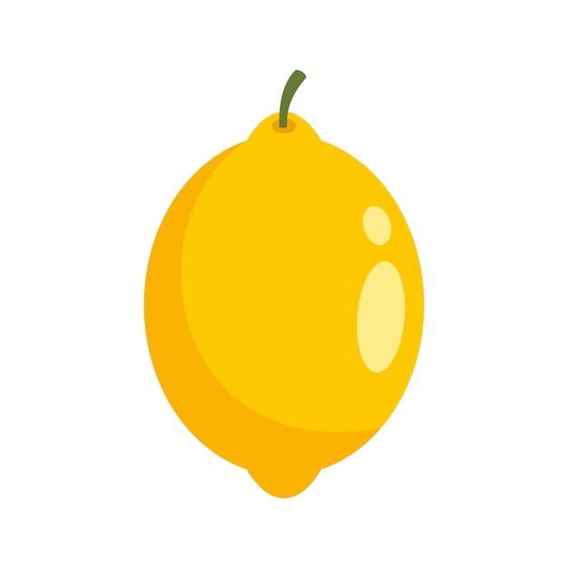 Icono de limón amarillo Ilustración plana del icono de vector de limón amarillo aislado sobre fondo blanco