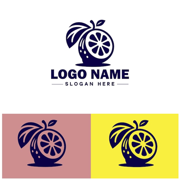 Vector icono de limón citron lime fruta amarilla logotipo plano signo símbolo vector editable