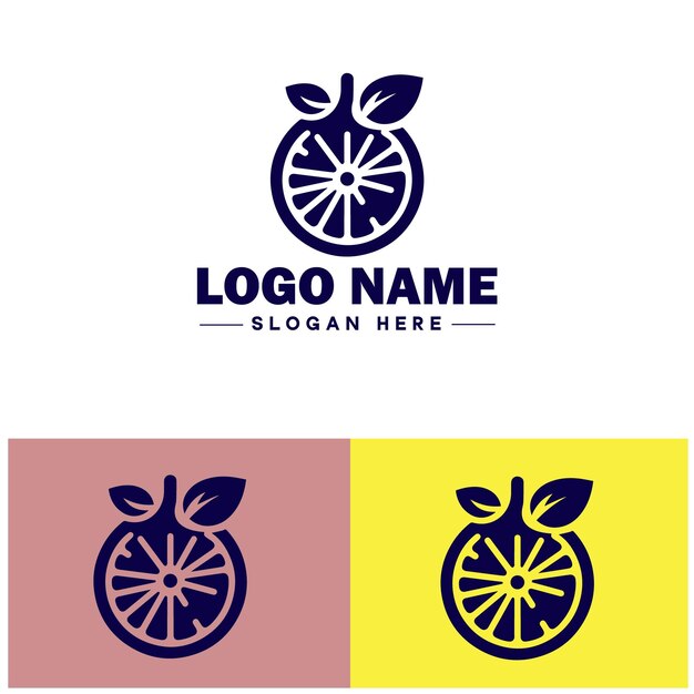 icono de limón Citron Lime Fruta amarilla logotipo plano signo símbolo vector editable