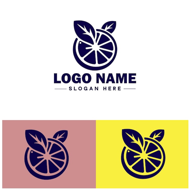 icono de limón Citron Lime Fruta amarilla logotipo plano signo símbolo vector editable