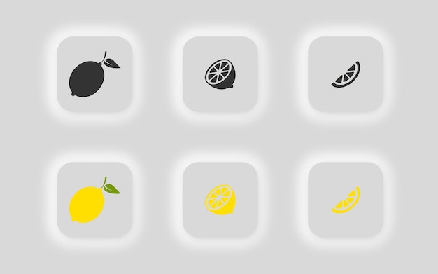 Icono de limón Citrus ilustración símbolo Signo fruta vector