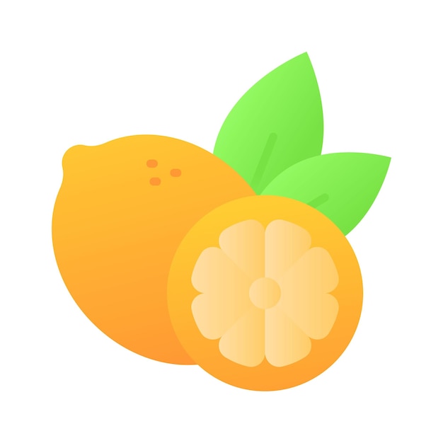 Un icono de limón en el estilo de diseño moderno vector de moda