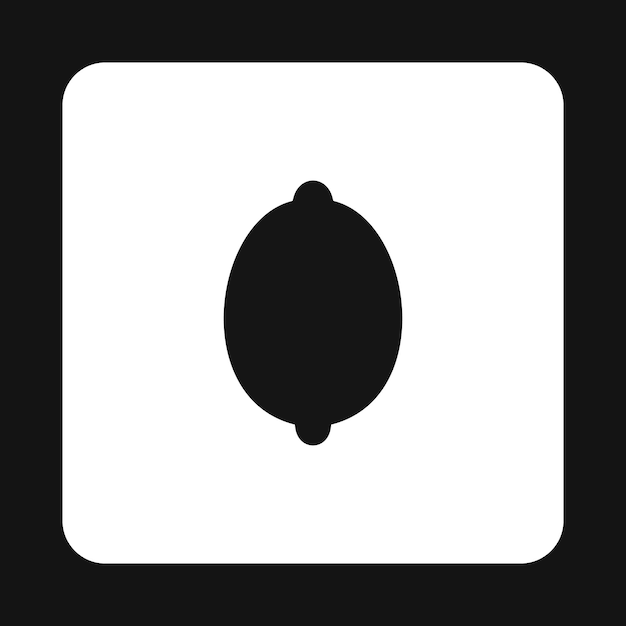 Icono de limón en estilo simple aislado sobre fondo blanco Símbolo de fruta
