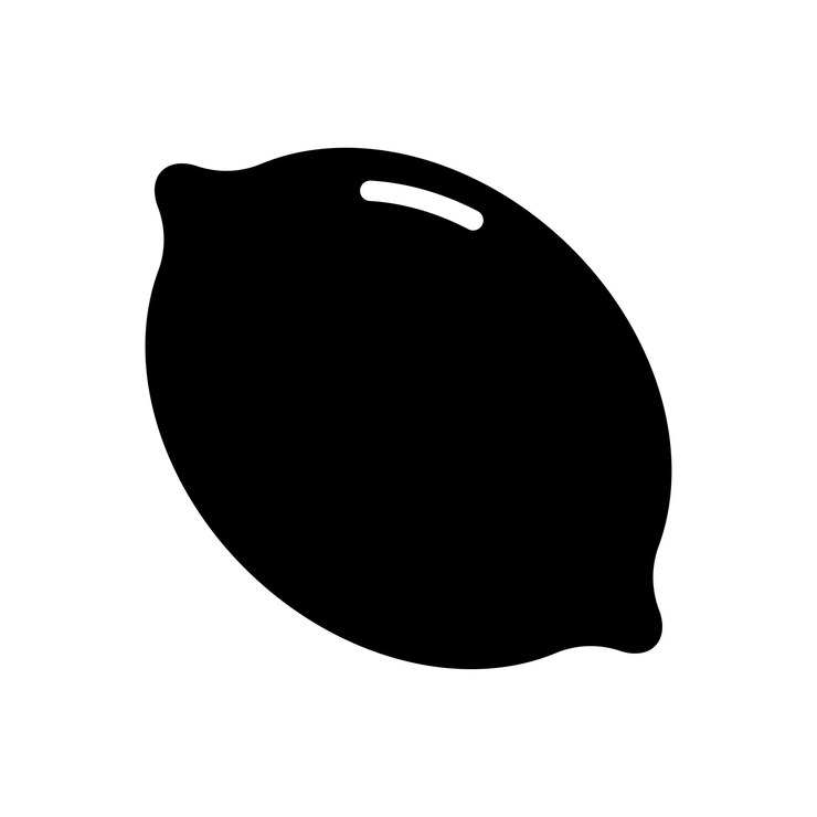 Icono de limón en fondo blanco Ilustración vectorial Eps 10
