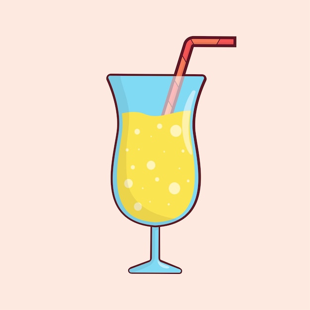 Icono de limonada Icono de verano conjunto de elementos de ilustración
