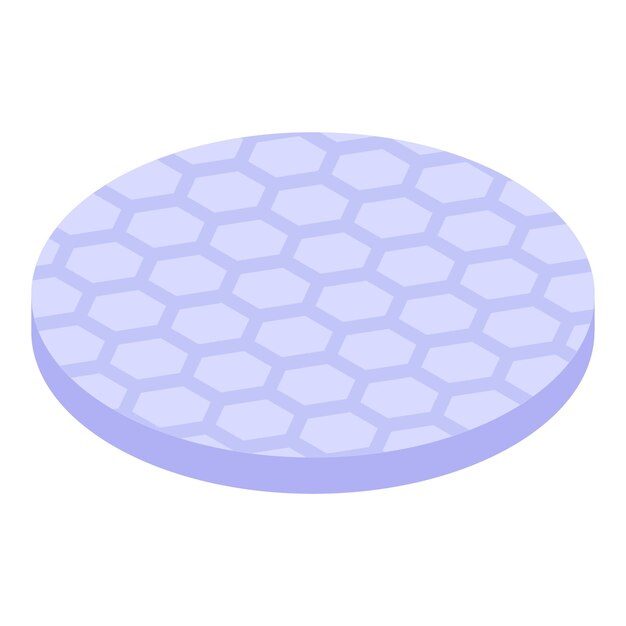 Icono de limpiador de almohadillas de algodón vector isométrico círculo redondo suave