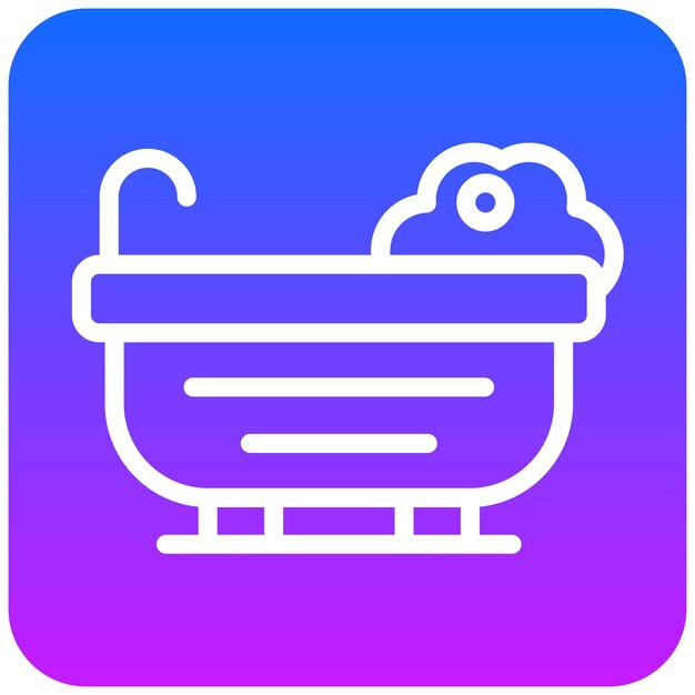 Icono de limpieza de la bañera