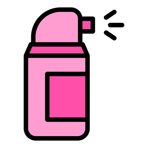 Icono de limpieza de botella de spray Contorno Icono de vector de limpieza de botella de spray para diseño web aislado en color de fondo blanco plano