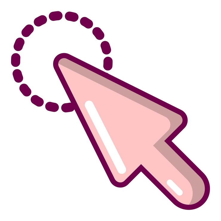 Vector icono de limpieza del cursor ilustración de dibujos animados del icono de vector de limpieza del cursor para web
