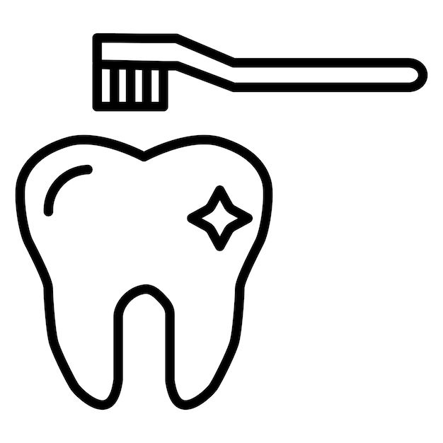 El icono de limpieza dental
