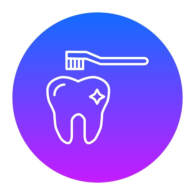 El icono de limpieza dental