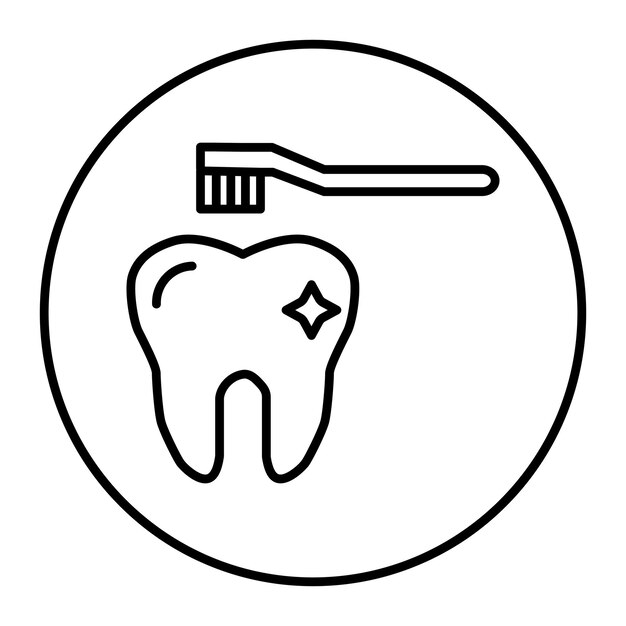 El icono de limpieza dental