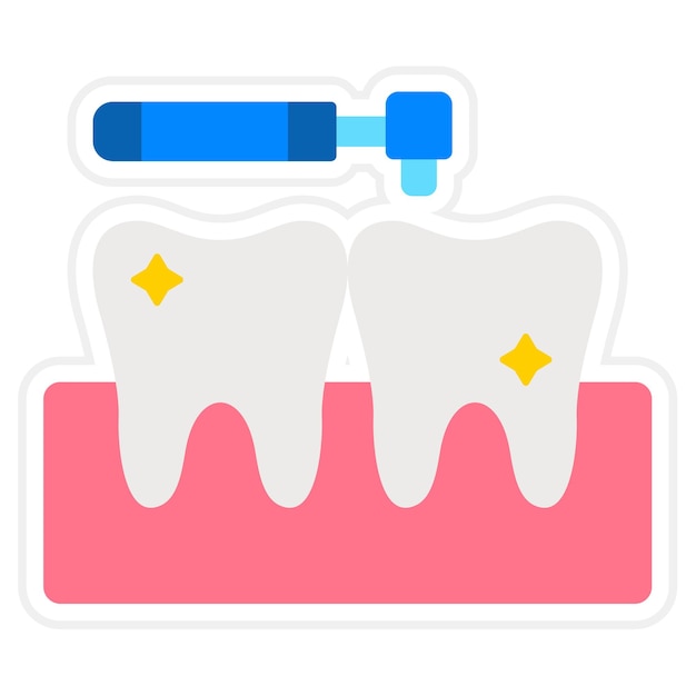 El icono de limpieza dental