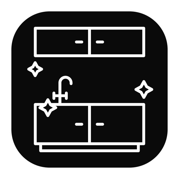 Icono de limpieza de las encimeras
