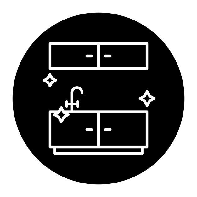 Icono de limpieza de las encimeras