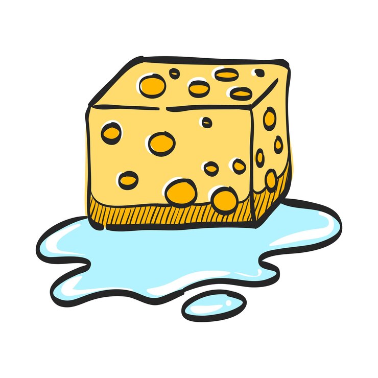 Vector icono de limpieza de esponja en la ilustración de vector de color dibujado a mano