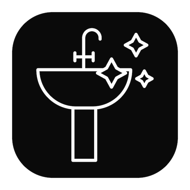 Icono de limpieza del fregadero
