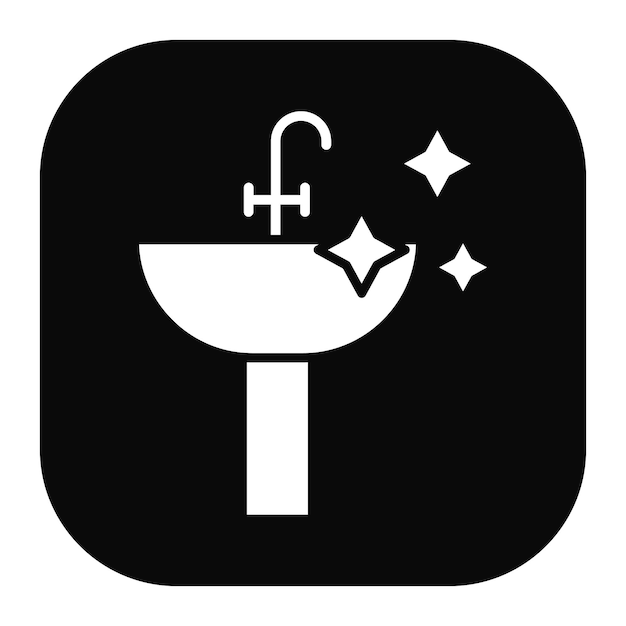 Icono de limpieza del fregadero