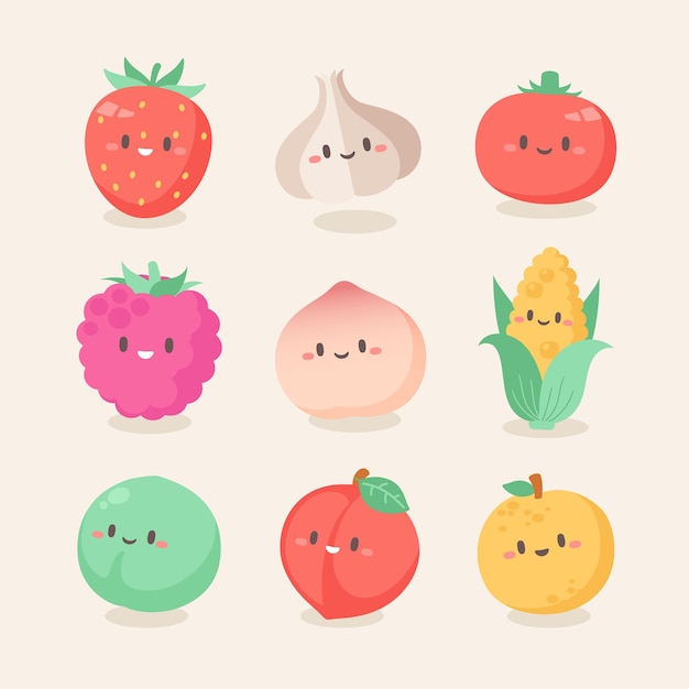 Vector icono lindo de la fruta