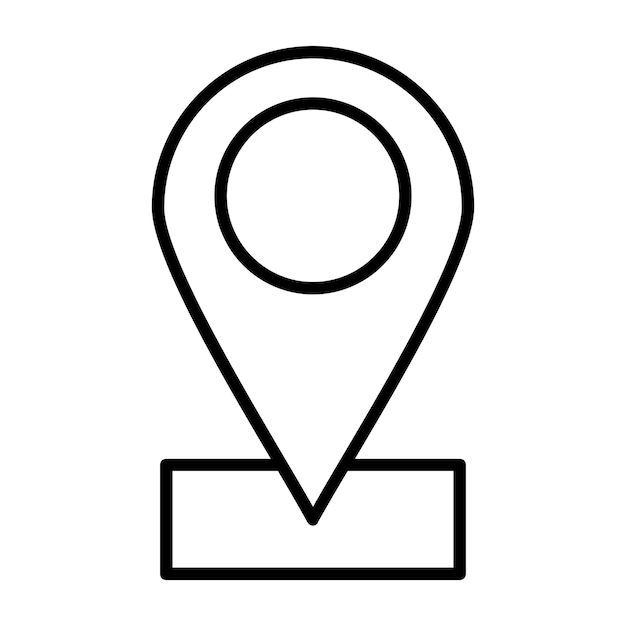 Icono de línea de alfiler