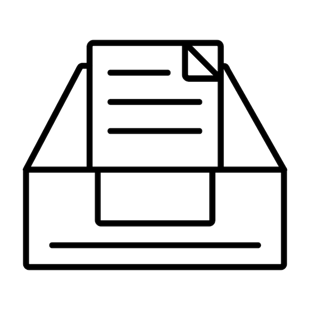 Icono de línea de archivo