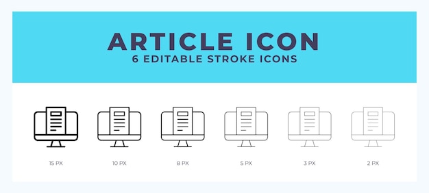 Icono de línea de artículo para web y aplicación móvil ilustración vectorial