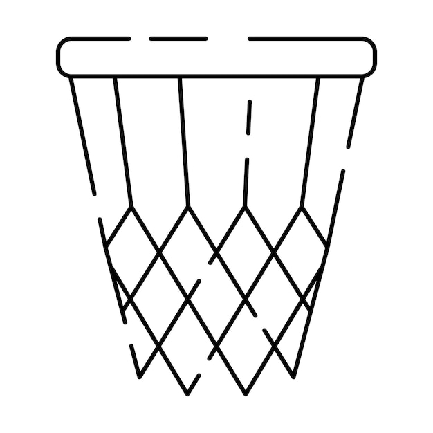 Icono de línea de baloncesto Deporte juego vector liga