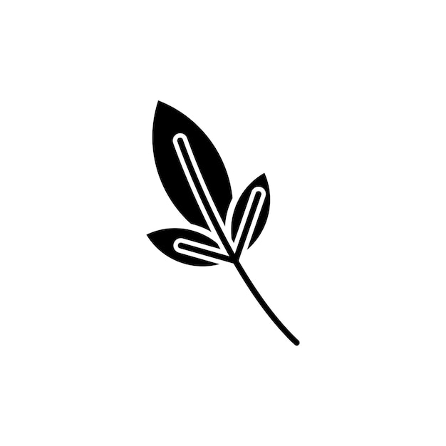 Icono de la línea de basilio aislado en fondo blanco