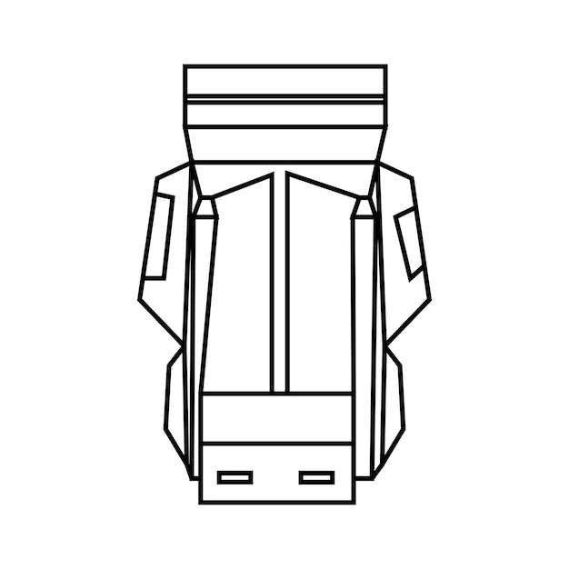 Icono de la línea de la bolsa de viaje