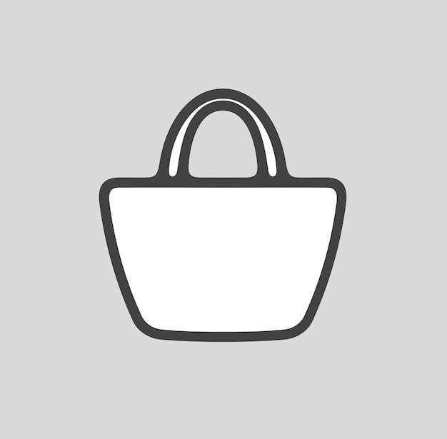 Icono de la línea de bolsos de mano femeninos en un fondo Ilustración vectorial