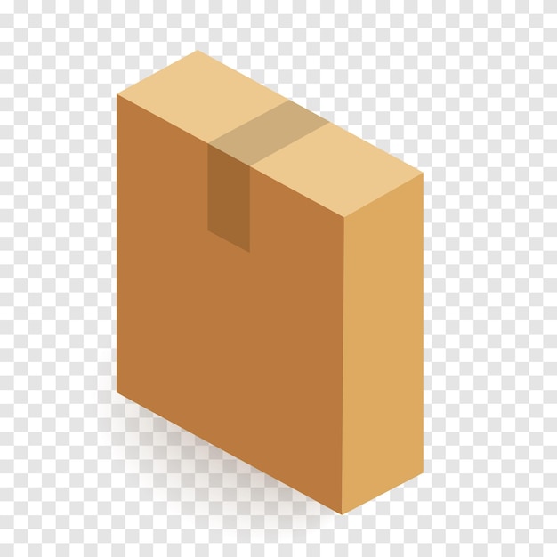 Vector icono de línea de caja rectangular envasado de sorpresa de correo de entrega almacenamiento de cartón para productos frágiles transporte de compras en línea icon de línea vectorial para negocios y publicidad