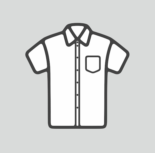 Ícono de la línea de camisas de negocios para hombres Ilustración vectorial