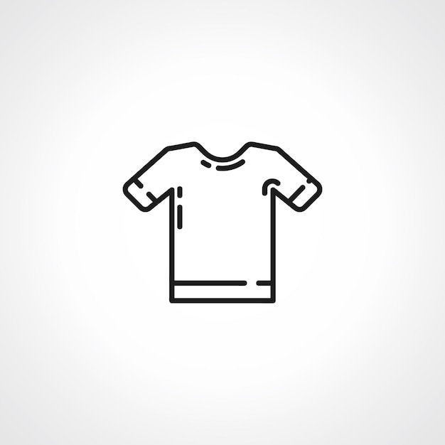 Ícono de la línea de la camiseta ícono de la linea de la camisa