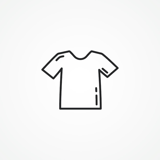 icono de la línea de la camiseta