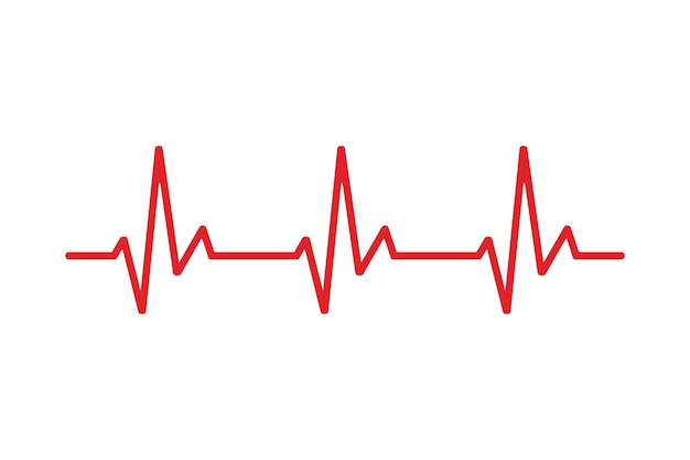Icono de línea de cardiograma cardíaco Ilustración vectorial aislada en fondo blanco