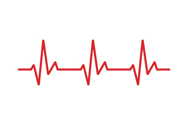 Icono de línea de cardiograma cardíaco Ilustración vectorial aislada en fondo blanco